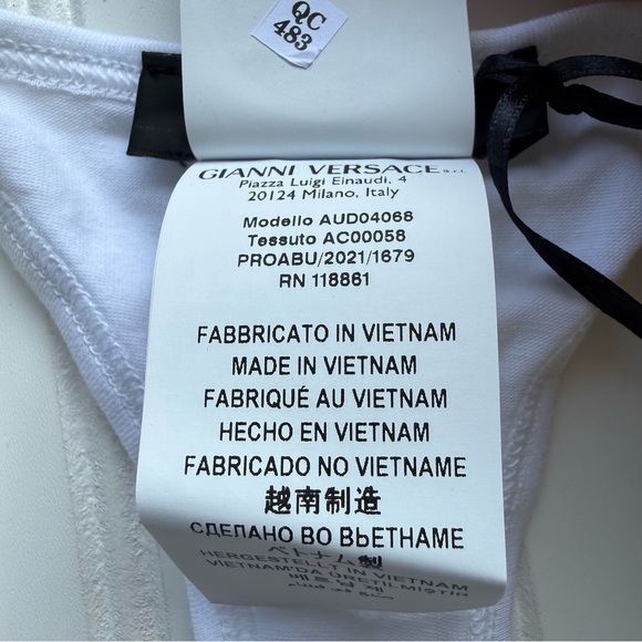 Versace White Sports Bra with Logo Band - Picture 5 of 7